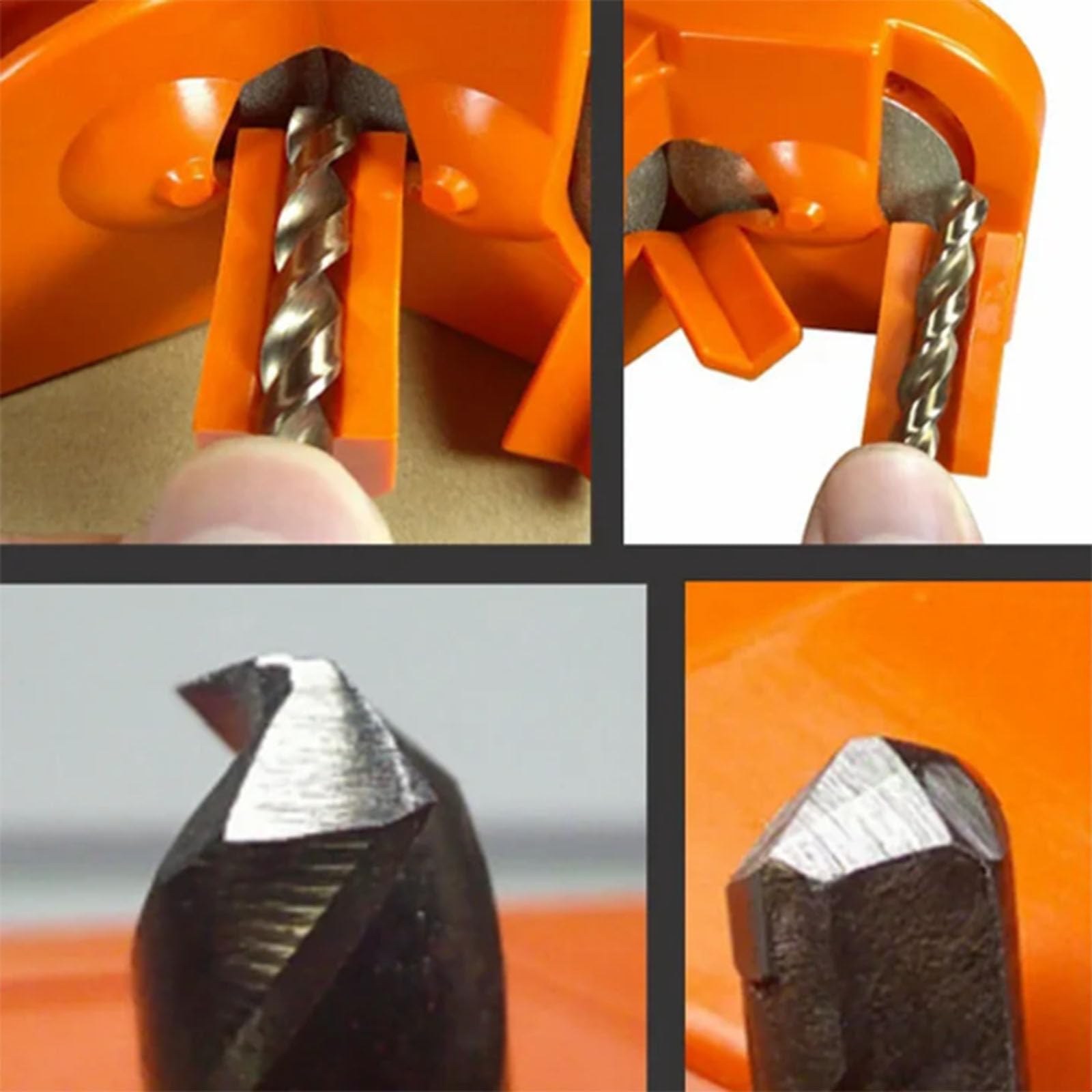 Premium Multi-Purpose Drill Bit Sharpener Set - Universal Drill Bit Grinder for All Bits (Black) | Perfect for DIY Projects, Metalworking & Woodworking Tools Maintenance