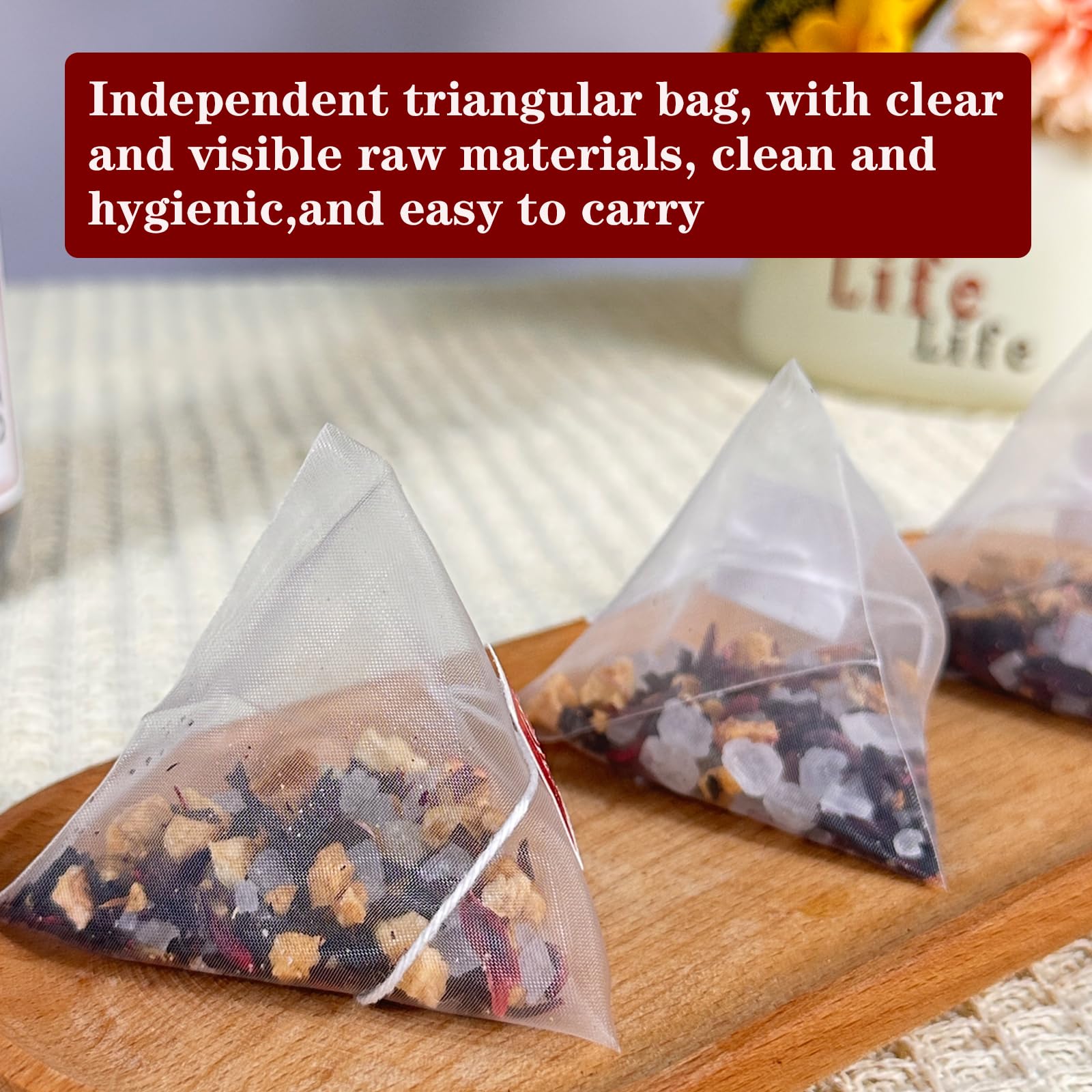 Organic Fruit Tea Bags - Kiwi, Peach, Apple, Jujube, Rose & Hawthorn Herbal Tea | 100% Natural Dried Fruits | No Additives | 240g/8.5oz (24 Bags) | Perfect for Relaxation, Detox & Afternoon Tea Time