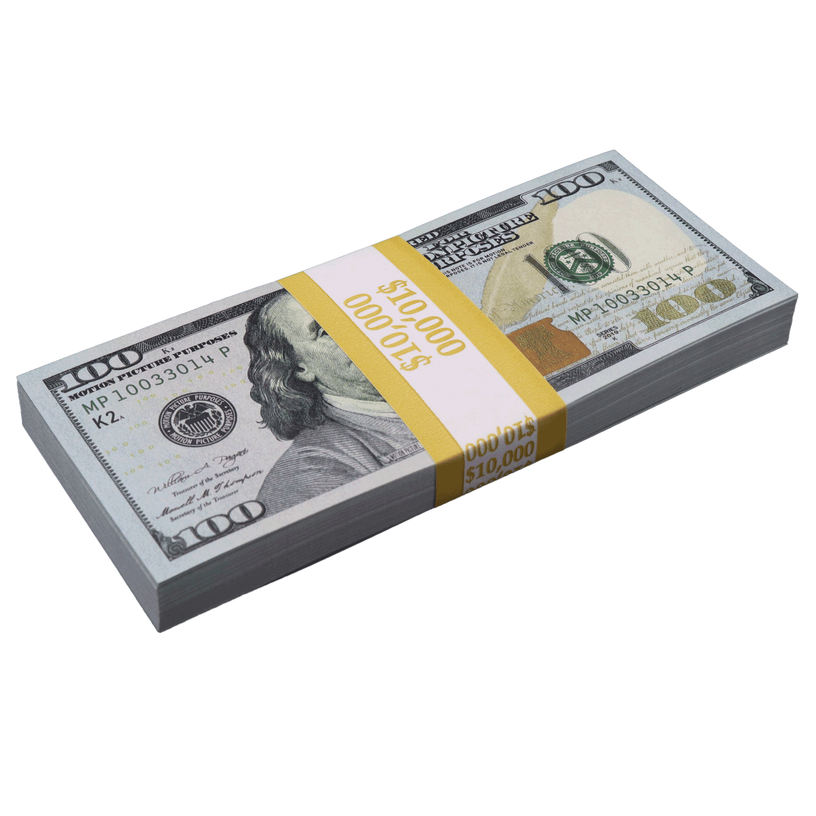 $150,000 Blank Filler New Series Stacks - Perfect for Cash Counting Practice, Bank Training & Prank Gag Gifts