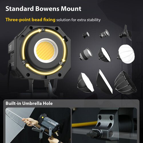 Colbor 220W Bi-Color COB LED Video Light - Professional Studio Lighting for Photography, Filmmaking & YouTube Videos