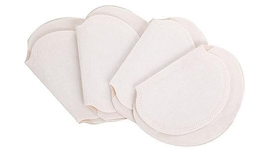Heshiv Pack of 10 - Disposable Underarm Sweat Pads for Women & Men, Highly Absorbent Cotton Sweat Shields with Adhesive Backing (Sticks Inside Clothing) - Perfect for Workouts, Office Wear & Hot Weather