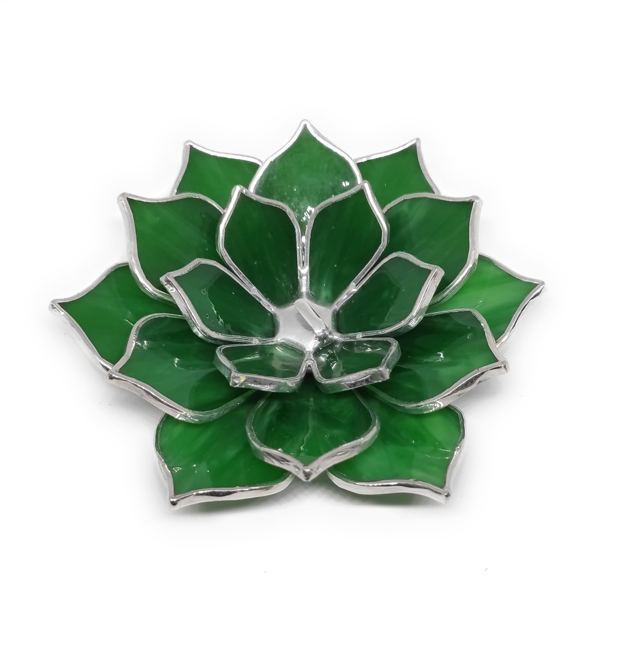 Glass Succulent Ring Dish for Wedding & Engagement | Elegant Jewelry Holder with Flower Design | Perfect Valentine's Day & Anniversary Gift | Green Goddess Style | Ideal for Bathroom, Bedroom, or Bridal Shower Decor
