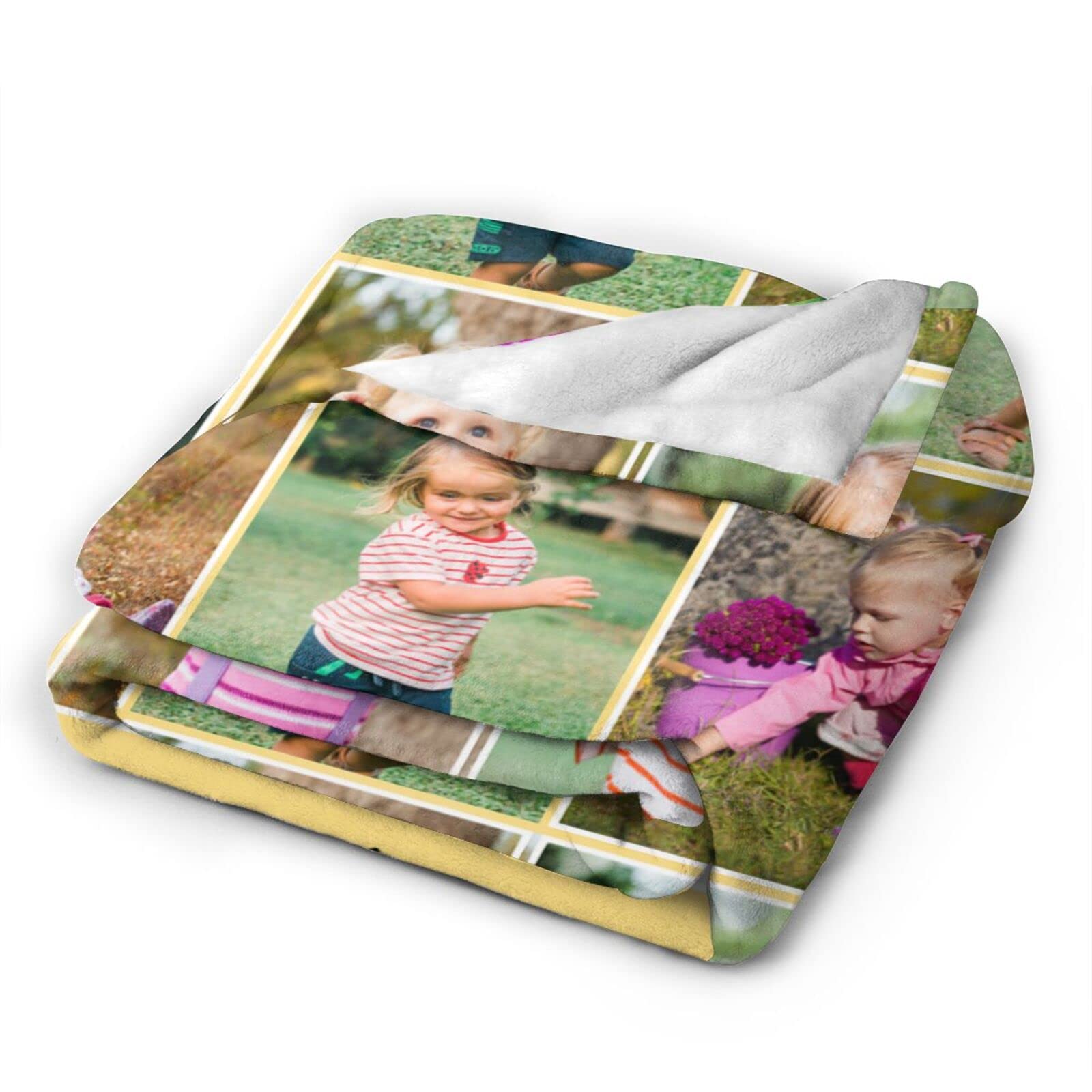 Personalized Photo Blanket - Custom Flannel Blanket with Picture & Text for Family, Couples, Kids | Perfect Gift for Birthday, Wedding, Anniversary | Great for Home Decor, Couch, Bed & Travel