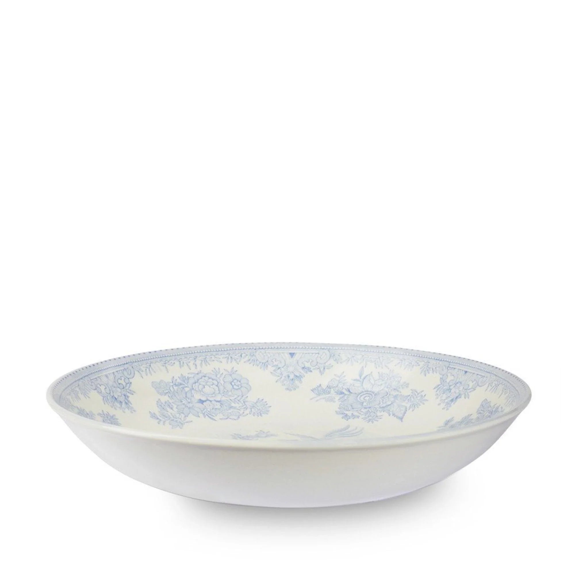 Blue Asiatic Pheasants Pasta Bowl - Hand-Painted Ceramic Dinner Plate for Italian Cuisine, Asian Decor & Special Occasions - Perfect for Pasta, Salad, Soup & Home Decor