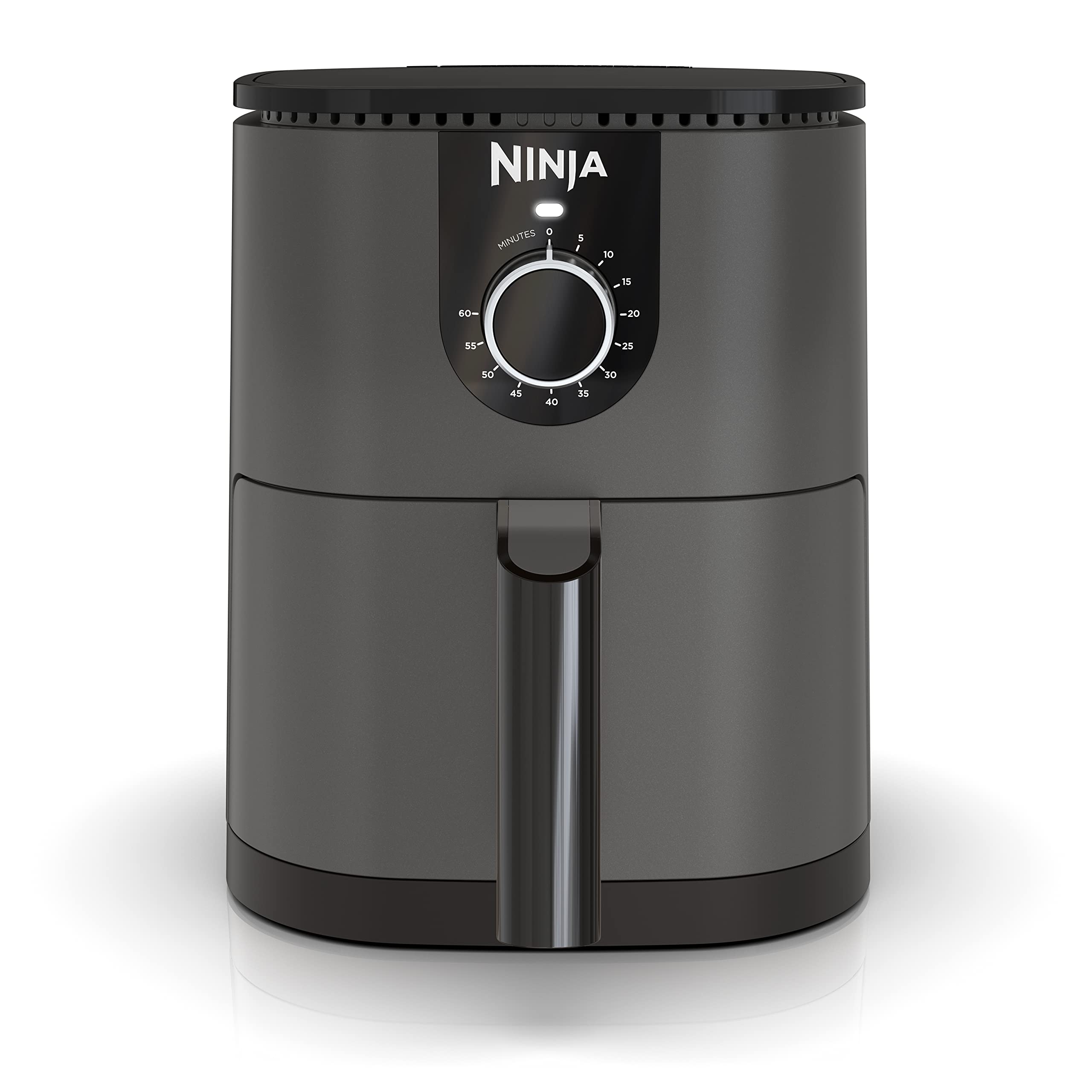 Ninja AF080 Mini Air Fryer 2 Quart - Compact Nonstick Air Fryer with Quick Set Timer, Grey - Perfect for Small Kitchens, Dorms & Healthy Cooking