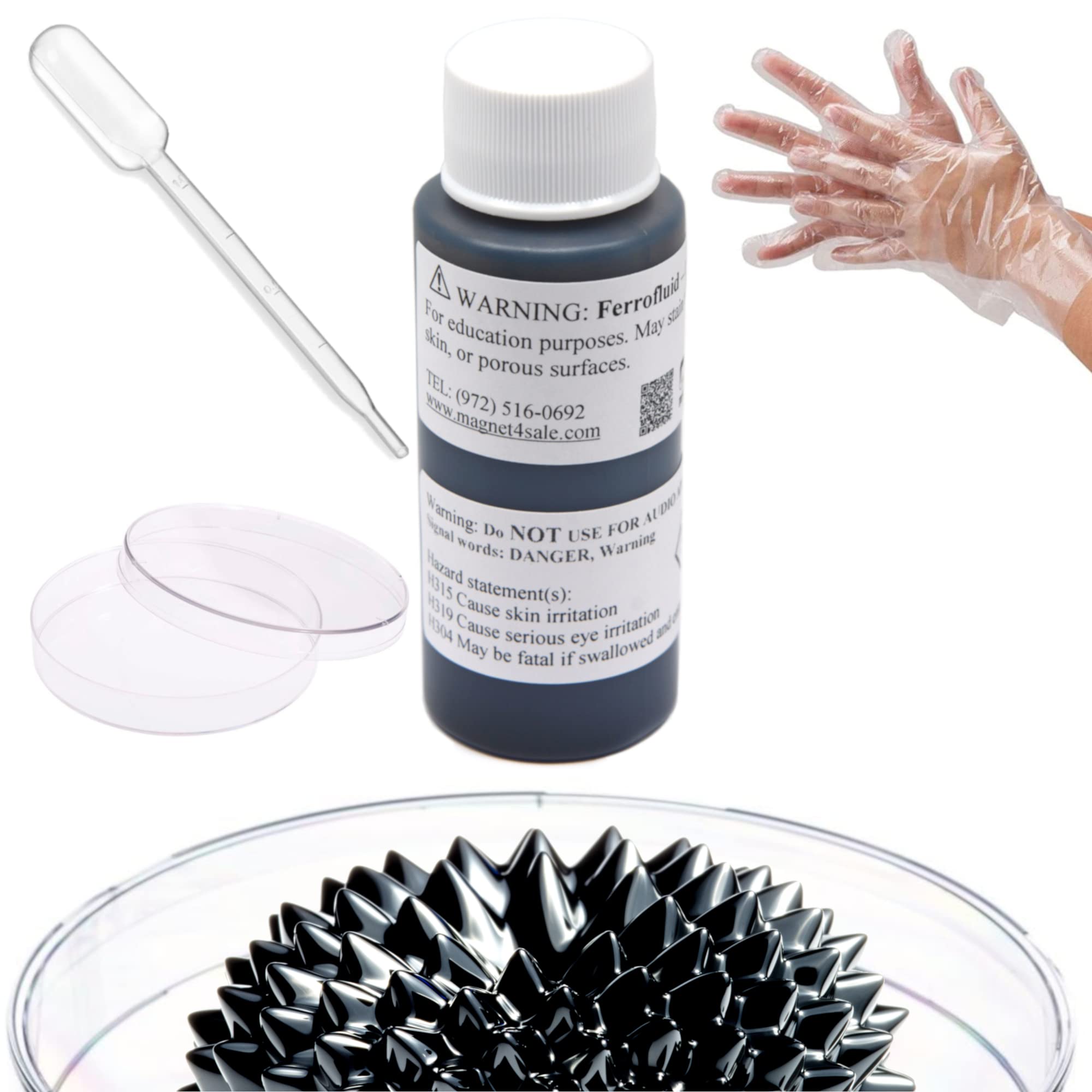 Ferrofluid Science Kit (2oz) - Magnetism Experiment for Education - STEM Learning Tool