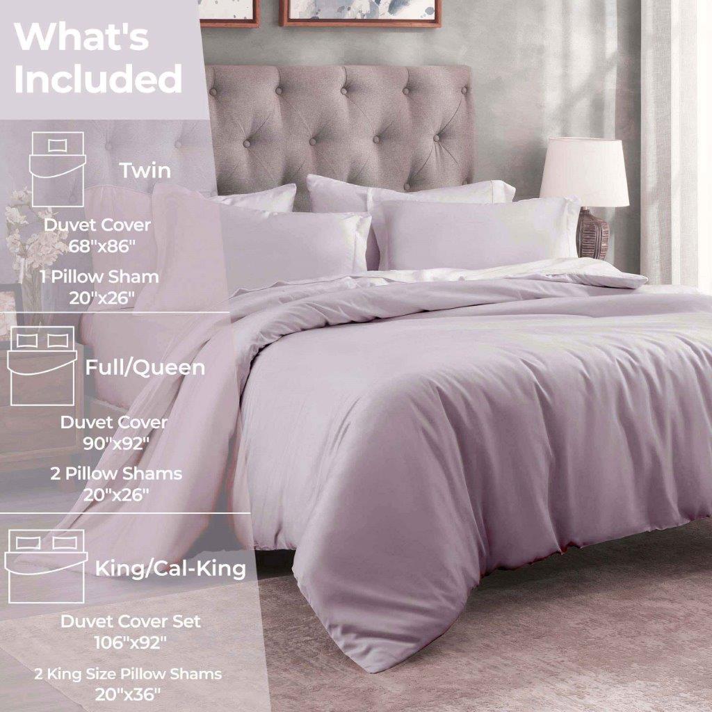 Premium 100% Egyptian Cotton Duvet Cover Set - 300 Thread Count, Breathable & Soft Bedding for All Seasons - Perfect for Master Bedroom, Guest Room & Luxury Hotels