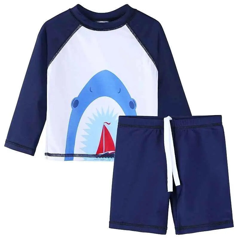 Adorable Long Sleeve Cartoon Swimwear for Toddlers - UPF 50+ Sun Protection Baby Bathing Suit | Perfect for Beach, Pool & Summer Water Play