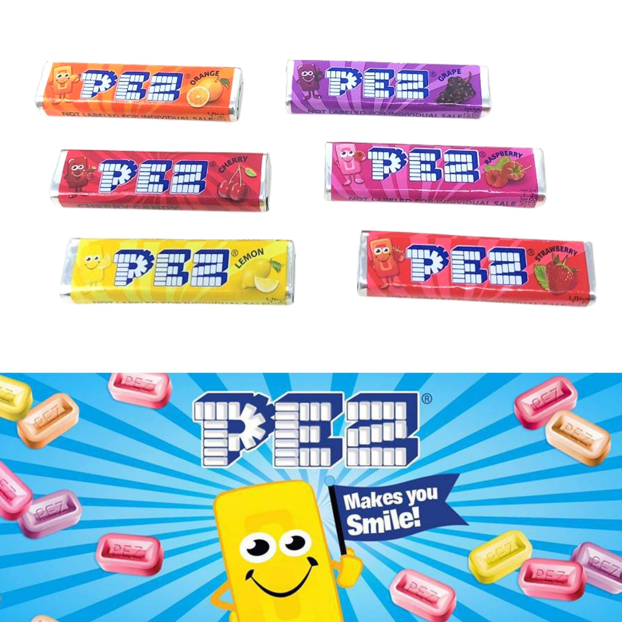 PEZ Candy Refill Rolls Variety Pack - 11 oz Bulk Bag (35 Full Rolls) | Assorted Flavors for Candy Dispensers, Party Favors, Halloween Treats & Office Snacks