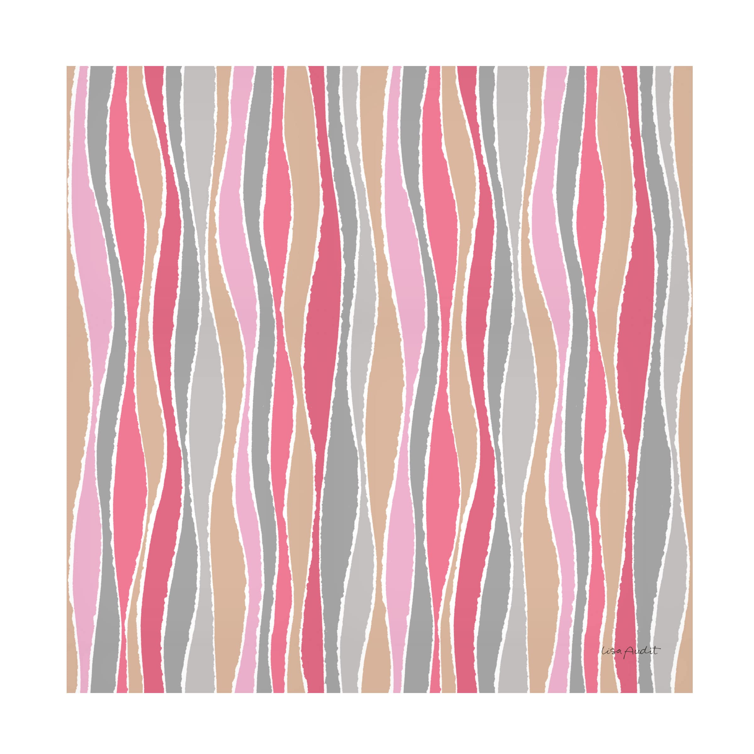 Lisa Audit 'Think Pink 16' Framed Canvas Wall Art - Modern Pink Floral Painting for Living Room, Bedroom & Office Decor