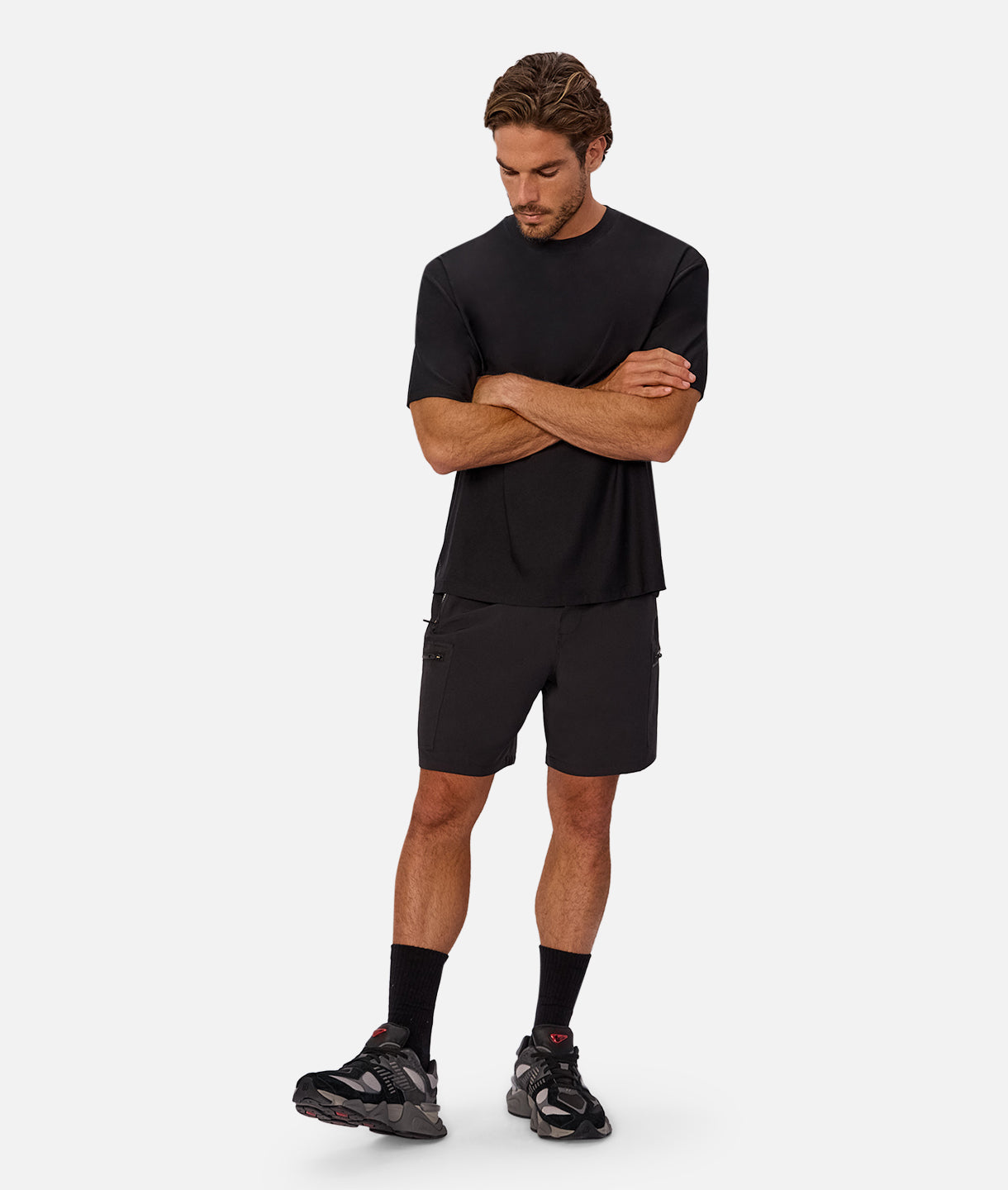 Hamilton Tech Tee - Premium Black Cotton T-Shirt for Men | Comfortable Casual Wear for Work, Gym & Everyday Outfits