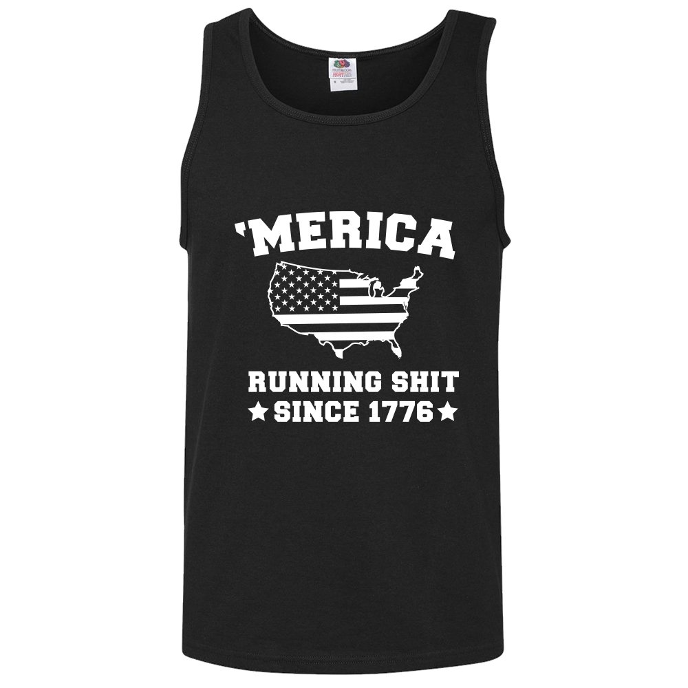 Patriotic USA Flag Men's Tank Top - Comfortable & Breathable Running Shirt for Workout & Gym - Perfect for 4th of July, Independence Day & Summer Activities