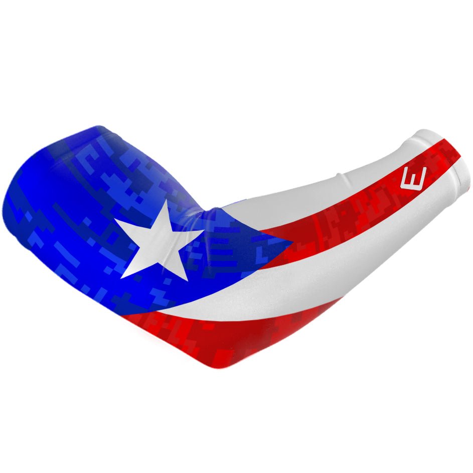 Puerto Rico Flag Arm Sleeve - Breathable UV Protection Compression Sleeves for Sports, Running & Outdoor Activities