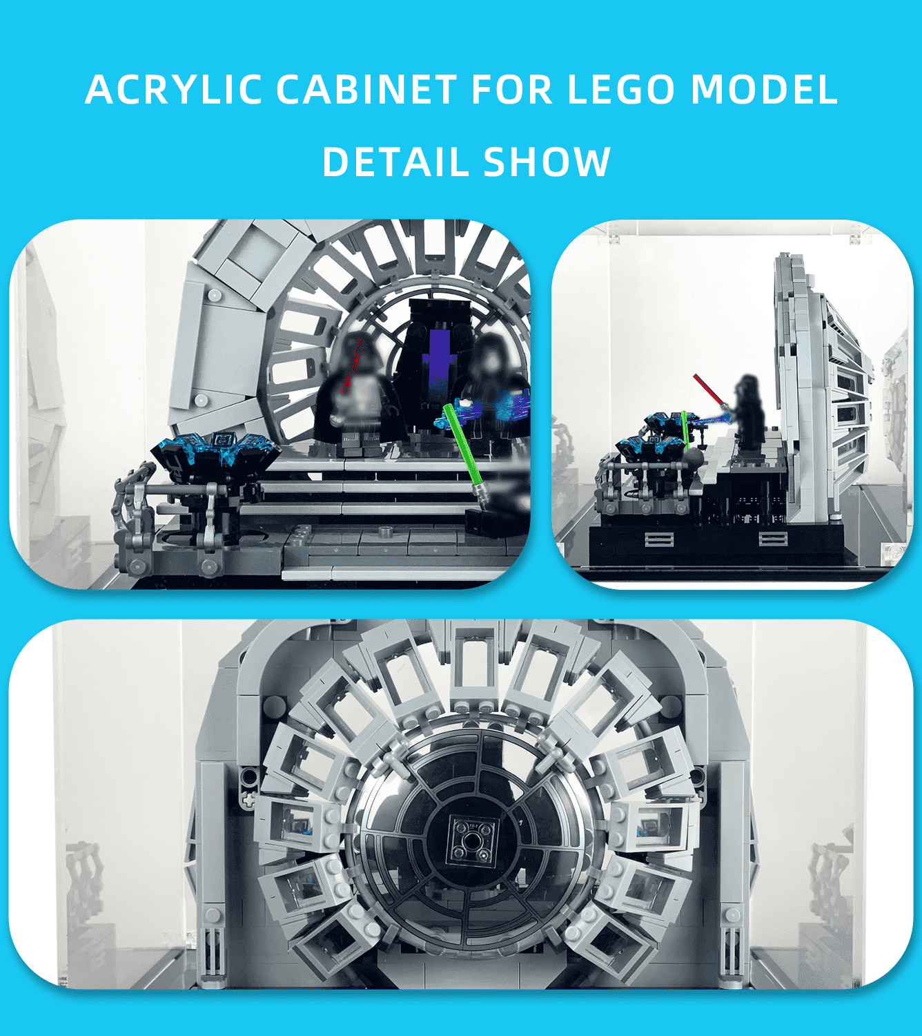 LEGO Emperor's Throne Room Diorama 75352 Display Case - Premium Acrylic Showcase for Star Wars Collectibles - Perfect for Home Decoration & Gift Giving