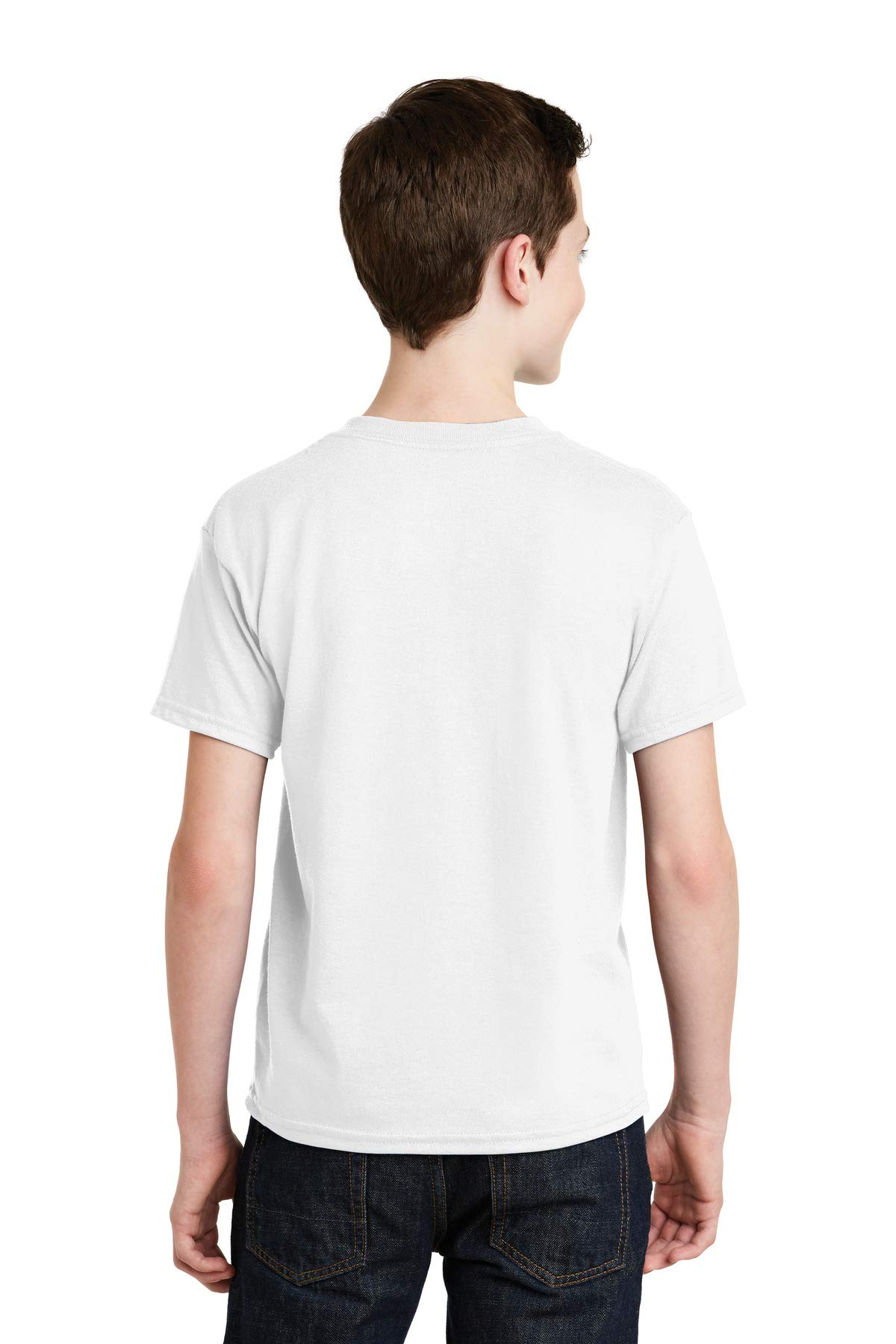 Gildan Boys DryBlend T-Shirt 5-Pack (G800B) - White, Medium - Soft Cotton Crewneck Tees for School, Sports & Everyday Wear