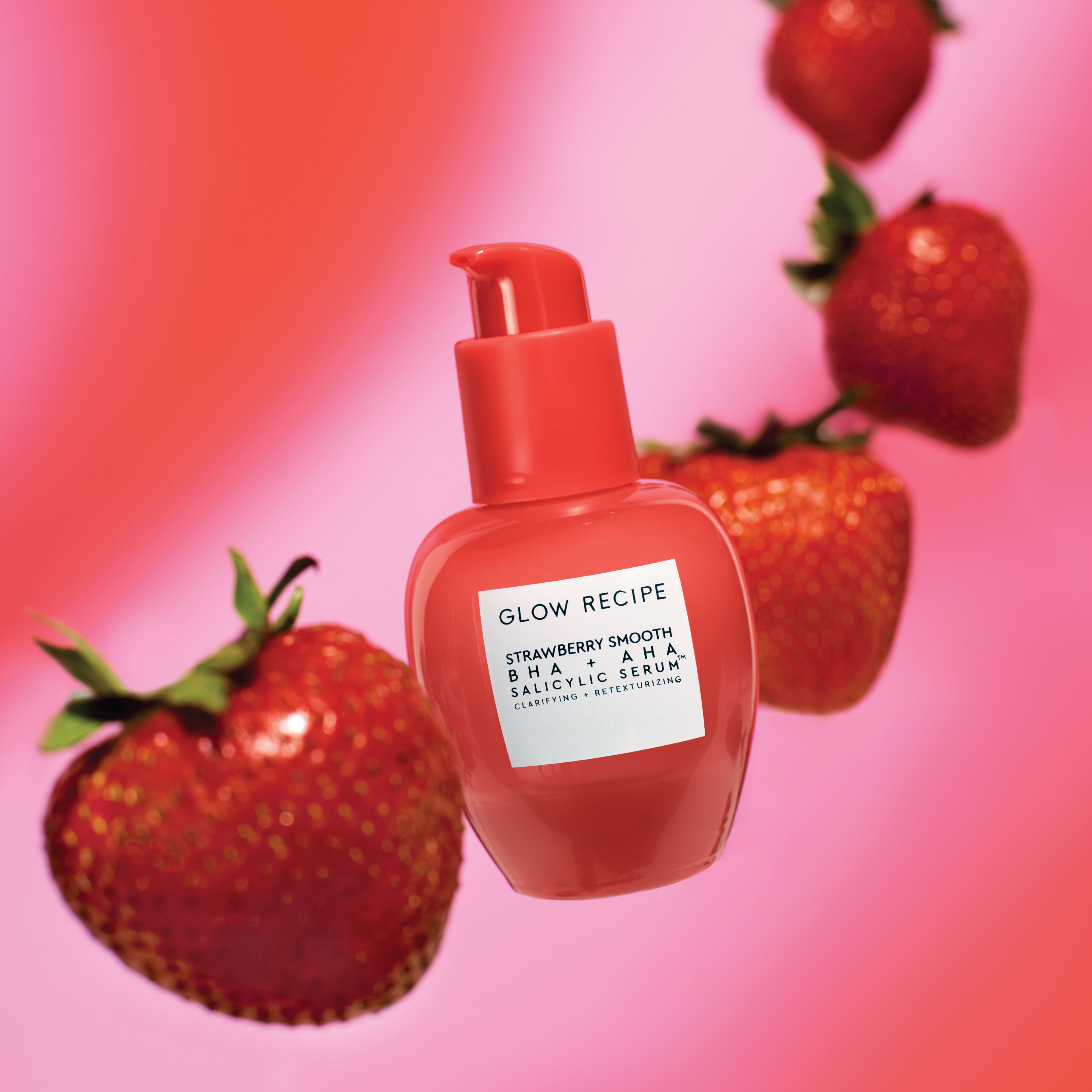 Strawberry Smooth BHA + AHA Salicylic Acid Serum for Acne & Pore Treatment - Brightening & Exfoliating Facial Serum for Glowing Skin | Perfect for Daily Skincare Routine & Nighttime Use