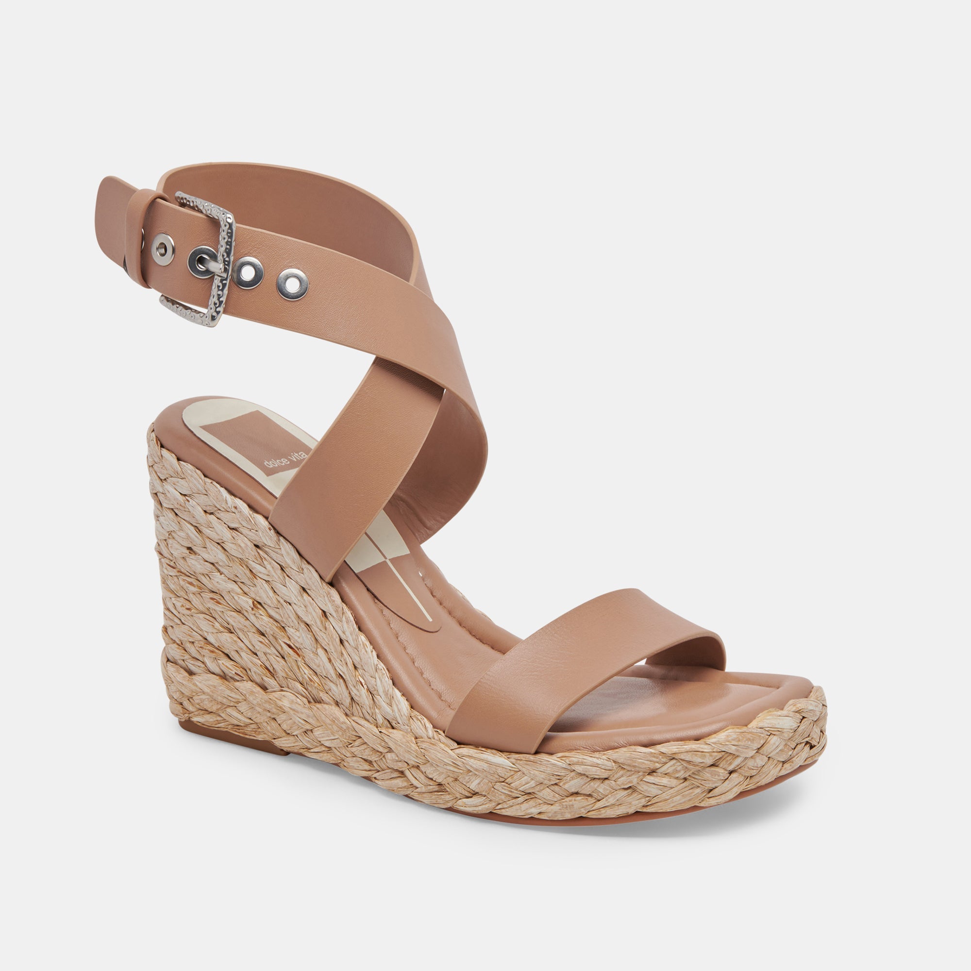 AldonA Women's Leather Wedge Sandals - Comfortable Slip-On Cafe Shoes for Walking, Work & Casual Outfits | Stylish & Lightweight Summer Footwear for Women