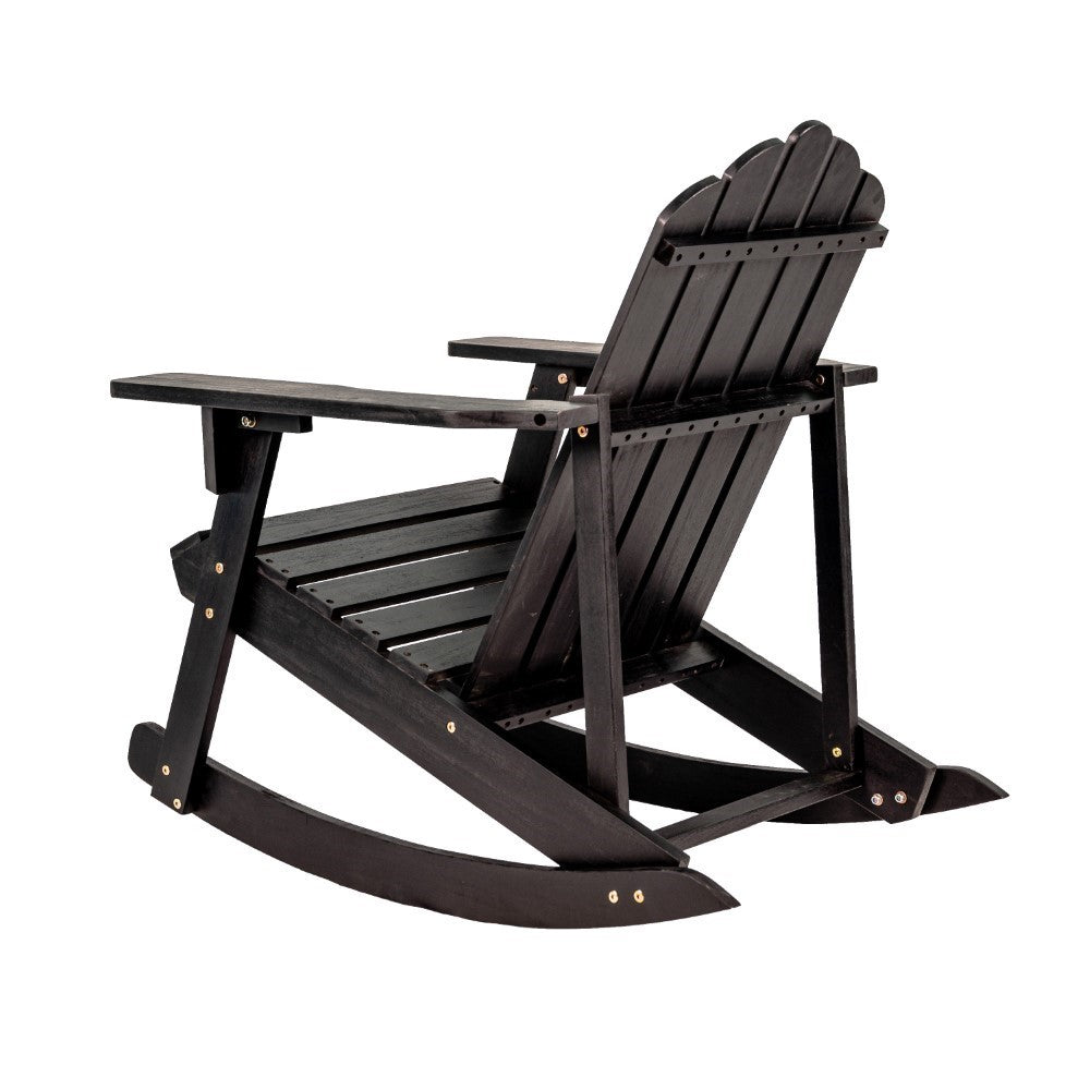 Premium Acacia Wood Adirondack Rocking Chair for Outdoor Patio - Classic Comfort & Durable Design - Perfect for Backyard, Garden, Poolside & Porch Relaxation