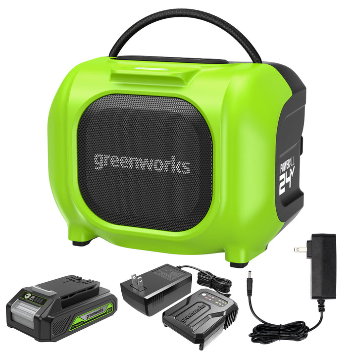 24V Cordless Battery 3-Piece Tailgating Combo Kit with (2) 2.0Ah Batteries & Fast Charger - Perfect for Outdoor Camping, Picnics and Power Tools