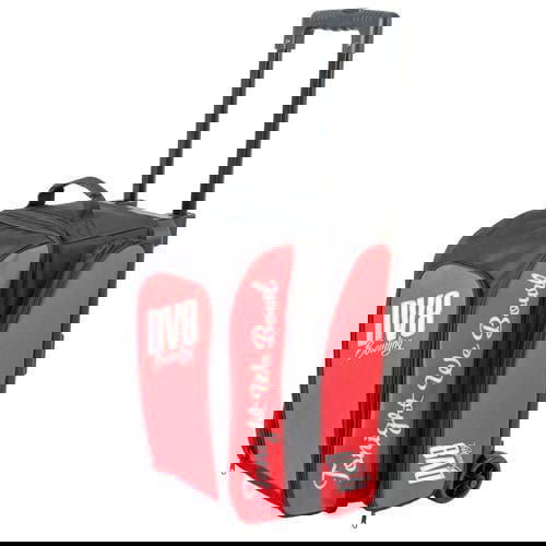 DV8 Freestyle Double Roller Red Bowling Bag - Premium 2-Ball Rolling Bowling Bag for Easy Transport | Perfect for League Play & Tournaments | Durable & Stylish Bowling Accessory