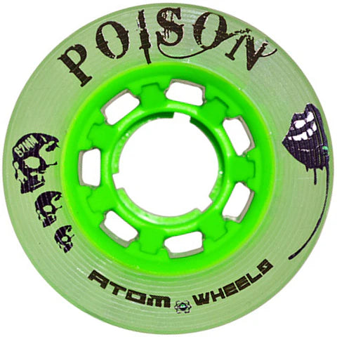 Atom Poison Wheels 88A & 91A Hybrid Skateboard Wheels - Pack of 4 | High-Performance Wheels for Street Skating, Park Riding & Cruising