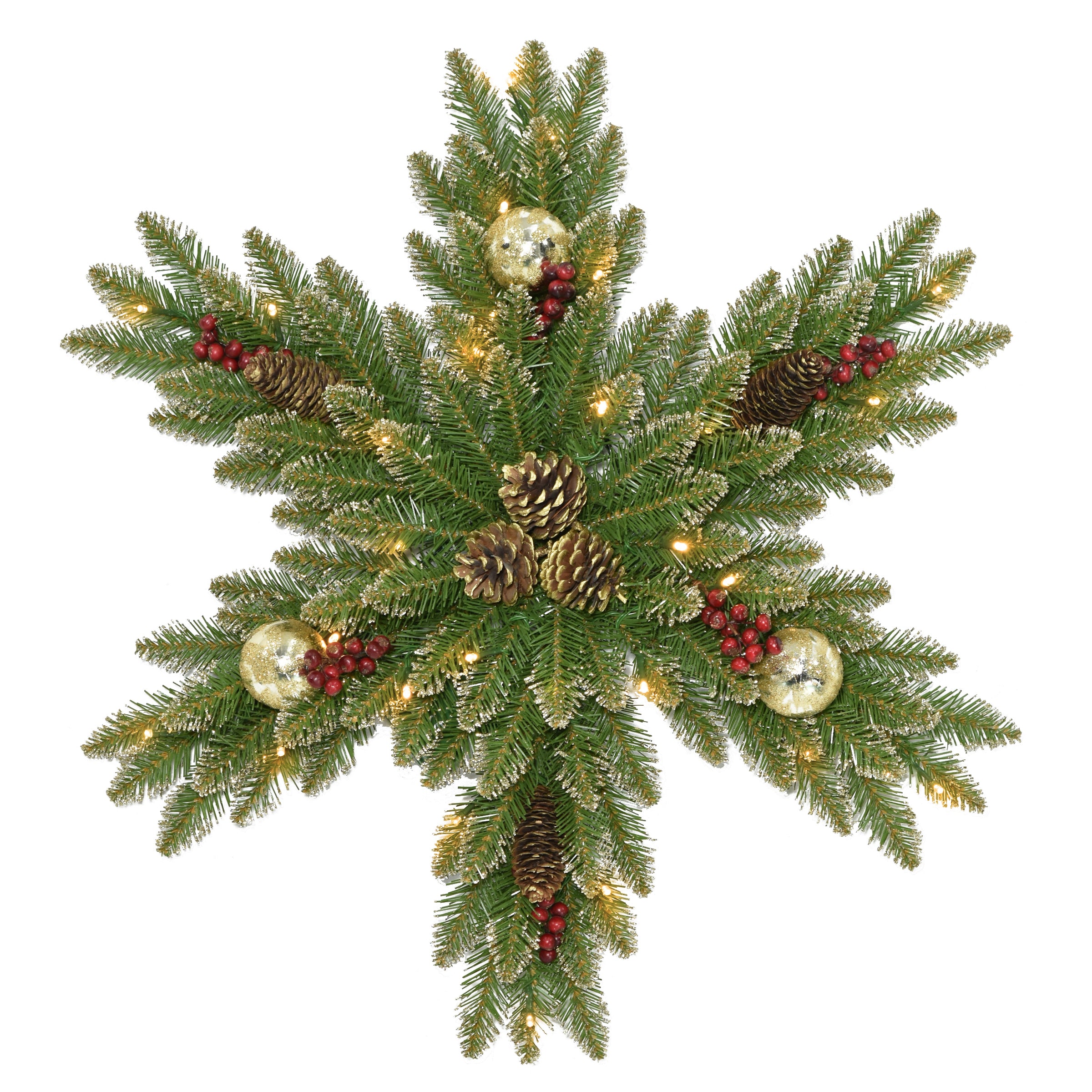 32 Inch Pre-Lit Glittery Gold Dunhill Fir Artificial Christmas Tree with 500 LED Lights - Perfect for Holiday Home Decor, Office, and Party Decoration