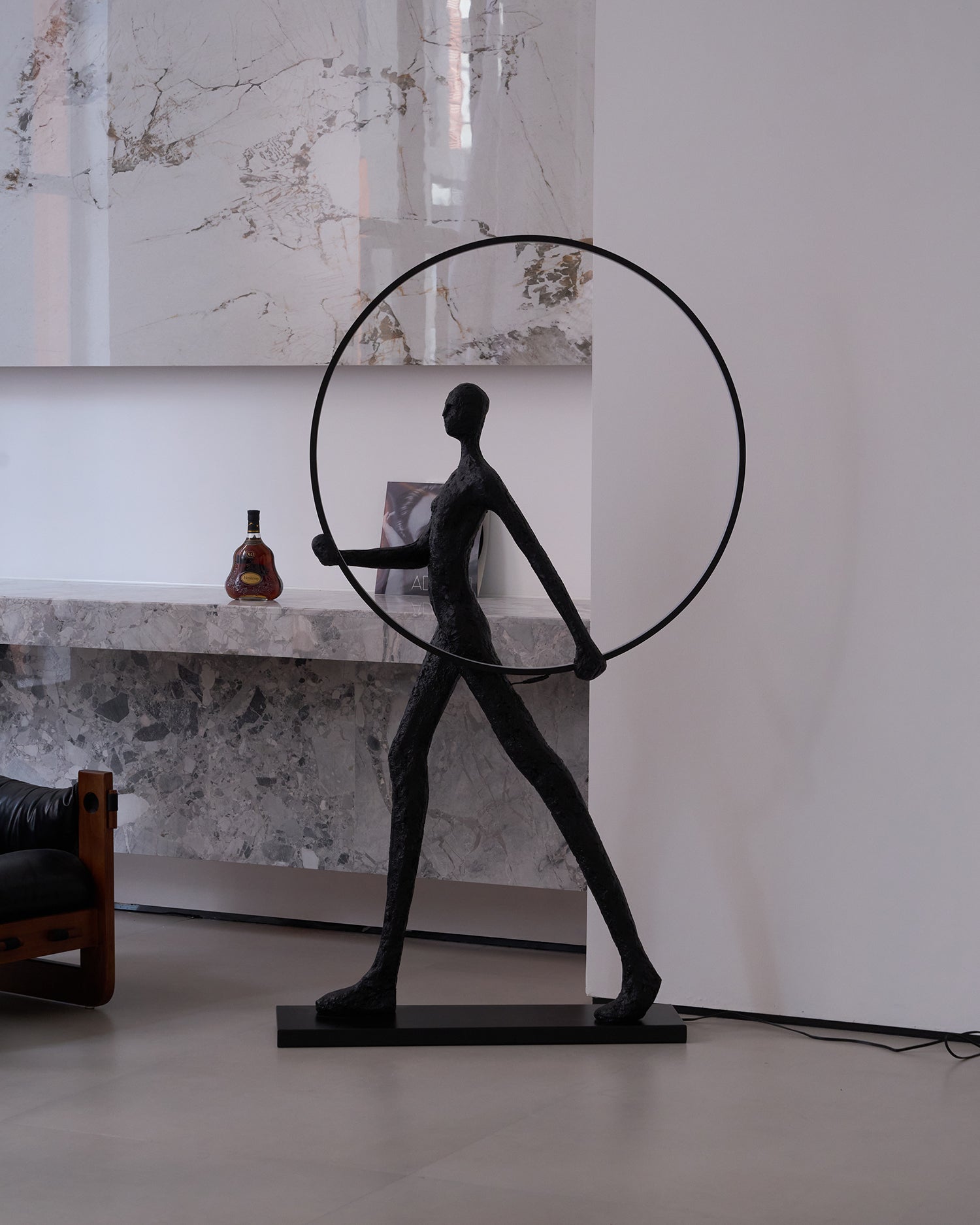 Modern Aeon Sculpture Floor Lamp - Elegant LED Standing Light for Living Room, Bedroom & Office - Dimmable Tall Light Fixture for Home Decor & Ambient Lighting