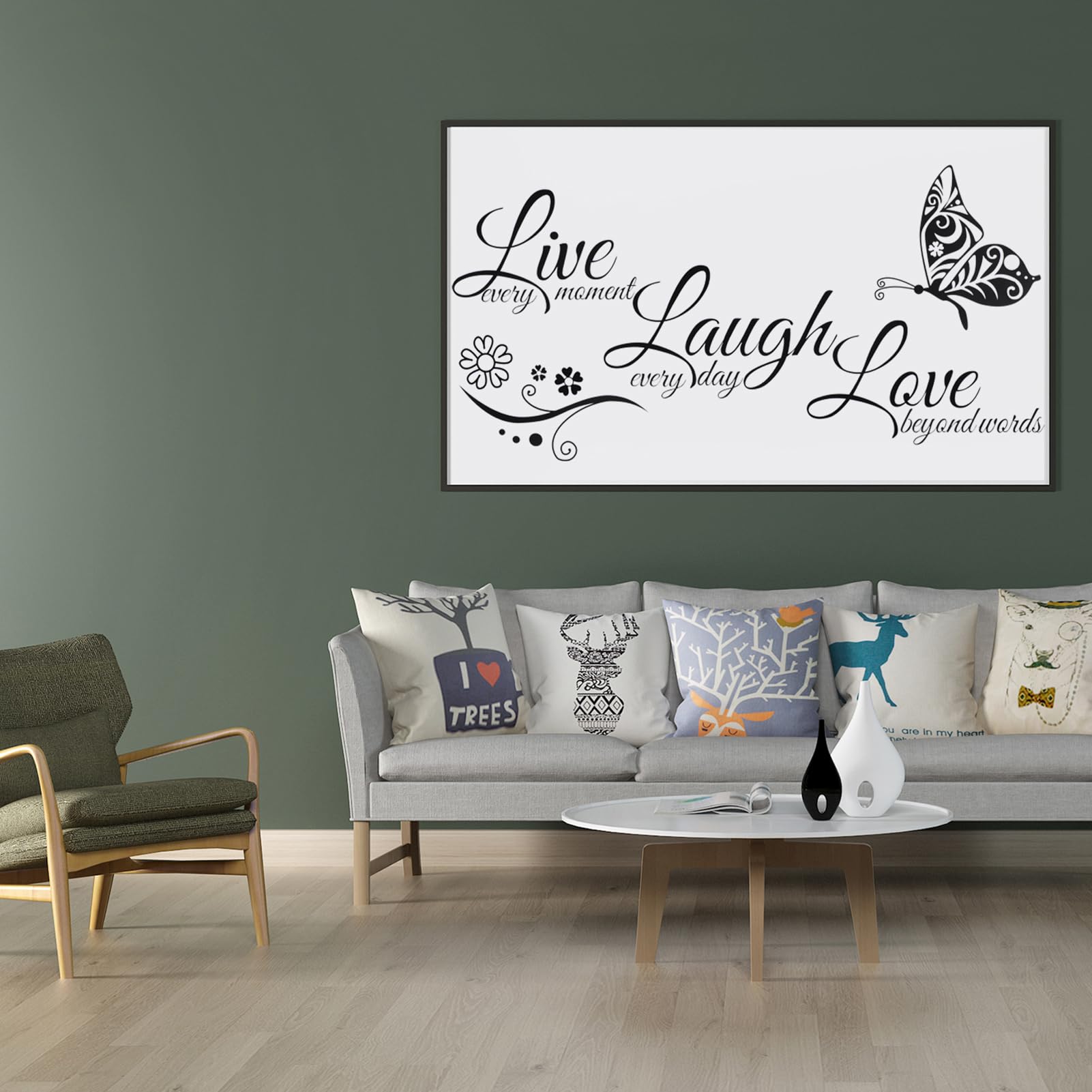 KNLWGXESC Butterfly Wall Decals - Aesthetic Room Decor Stickers for Bedroom, Living Room & Home Wall Art - Perfect for Nursery, Kids Room & DIY Home Decor