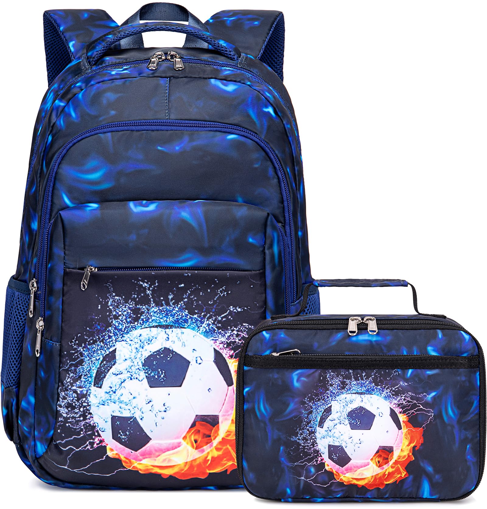 LEDAOU Kids School Backpack with Lunch Box - Waterproof Bookbag for Boys & Girls, Preschool Kindergarten Toddler Backpack - Perfect for School, Travel & Outdoor Activities