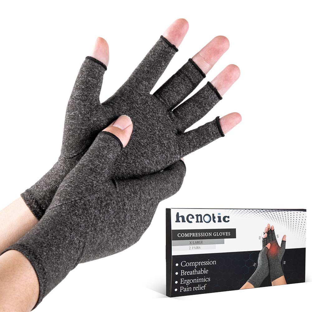 Arthritis Compression Gloves for Women & Men - Fingerless, Breathable & Moisture Wicking for Joint Pain Relief - Ideal for Typing, Gaming & Daily Activities