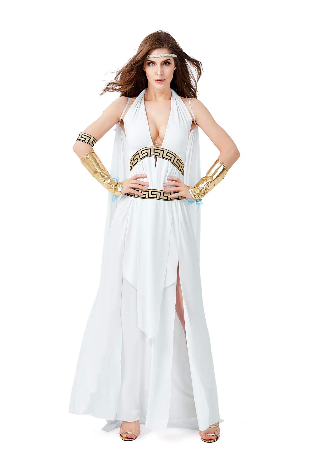Greek Goddess Costume for Halloween & Cosplay - Women's Dress for Parties & Role Play