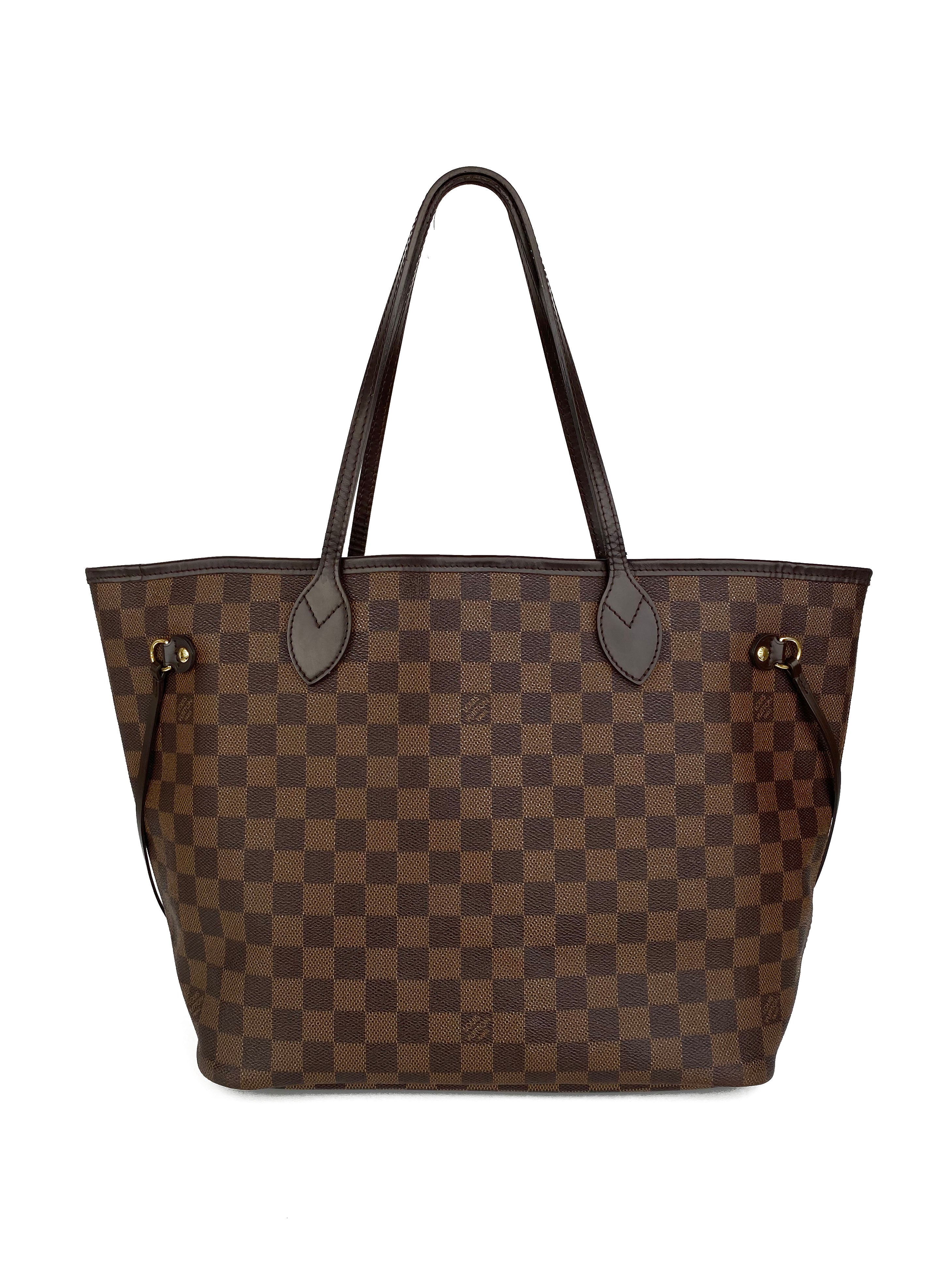 Louis Vuitton Damier Ebene Neverfull MM Tote Bag - Luxury Designer Handbag for Women, Perfect for Work, Travel & Everyday Use