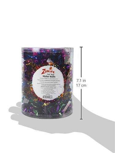 Zanies Mylar Balls Cat Toys - 35 Piece Crinkle Toy Set for Kittens & Adult Cats - Interactive Play, Training & Exercise Toys for Indoor Cats