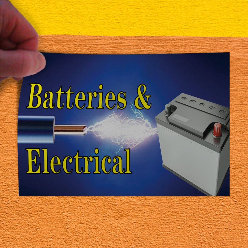 Custom Vinyl Decal Stickers - Multiple Sizes (20x14 Inches) for Batteries, Electrical Equipment & Industrial Safety Signs | Durable Business Advertising Labels for Workshops, Warehouses & Retail Stores