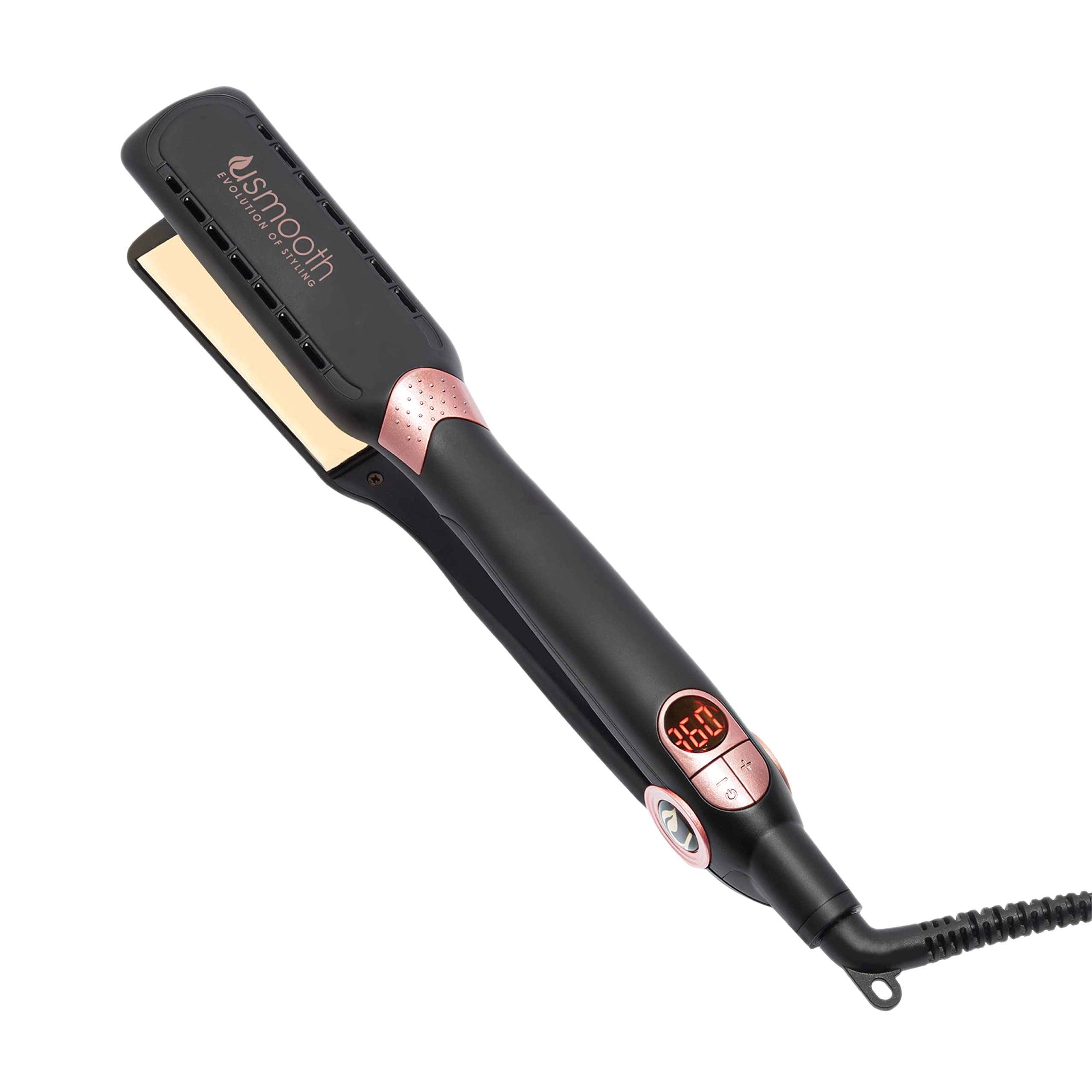 Usmooth Professional 1.5 Inch Hair Straightener & Styling Iron for Smooth & Shiny Hair - Perfect for Home, Salon & Travel Use