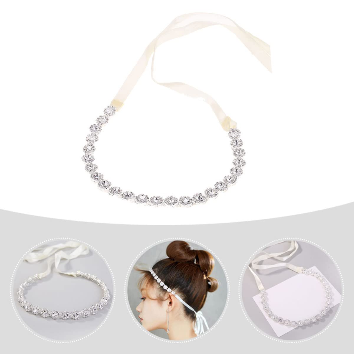 Vintage Rhinestone Bridal Tiara Headband - Elegant Crystal Hair Accessories for Bride Wedding, Party & Special Occasions