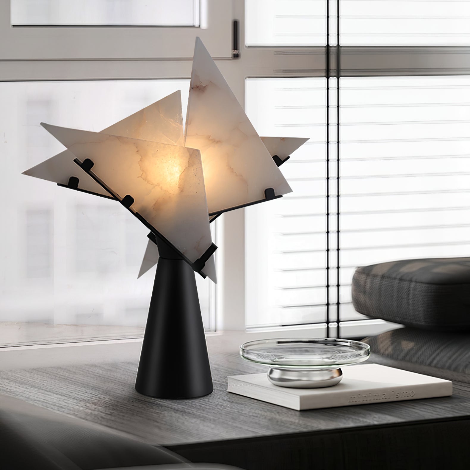 Pierre Chareau Style Modern Table Lamp - Adjustable LED Desk Light for Home Office, Bedroom & Living Room Decor - Perfect for Reading, Working & Ambient Lighting