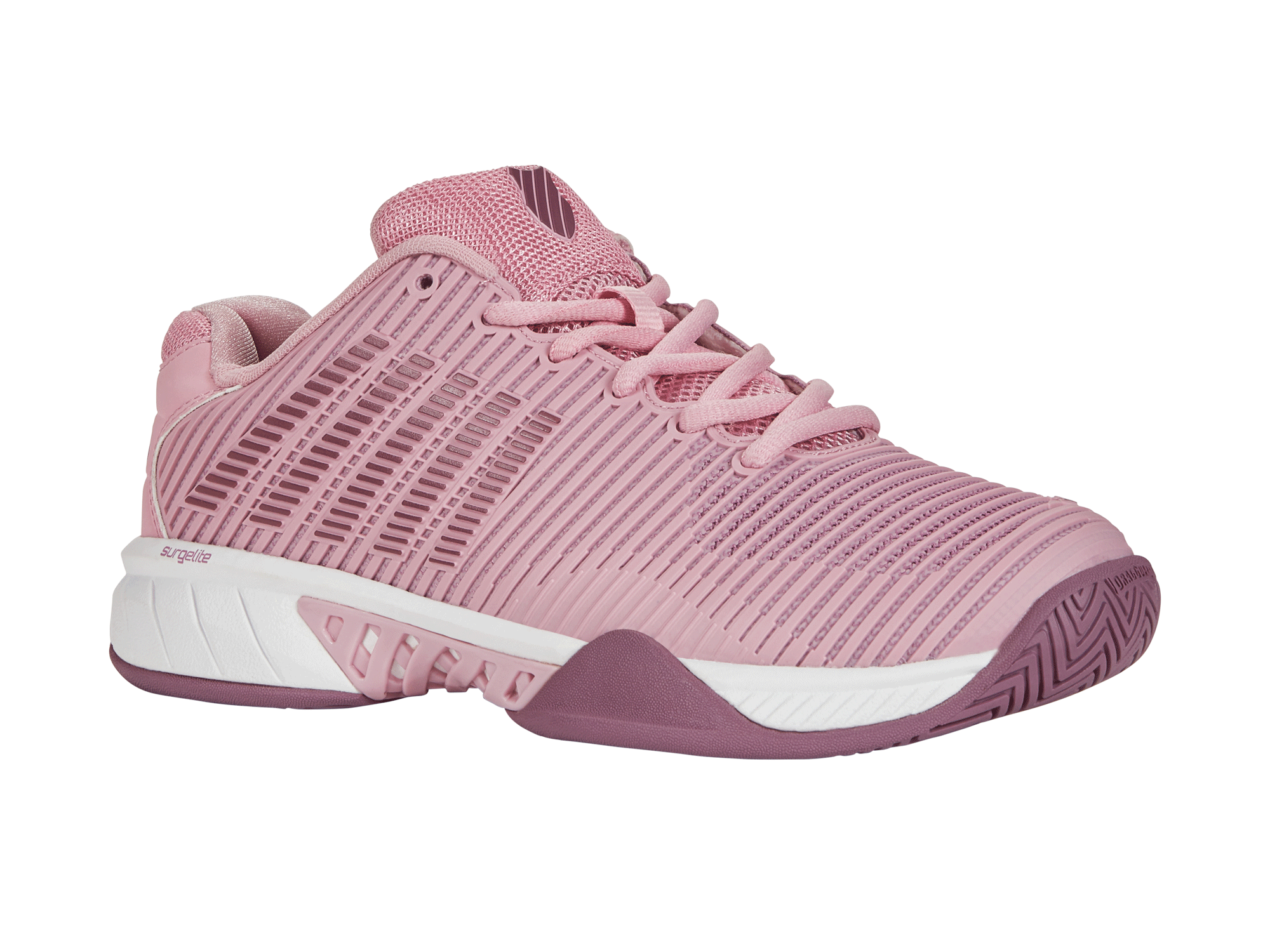 Hypercourt Express 2 Women's Tennis Shoes - Cameo Pink / Grape Nectar / Orchid Haze | Lightweight & Breathable for Court Sports | Perfect for Tennis, Pickleball & Casual Wear