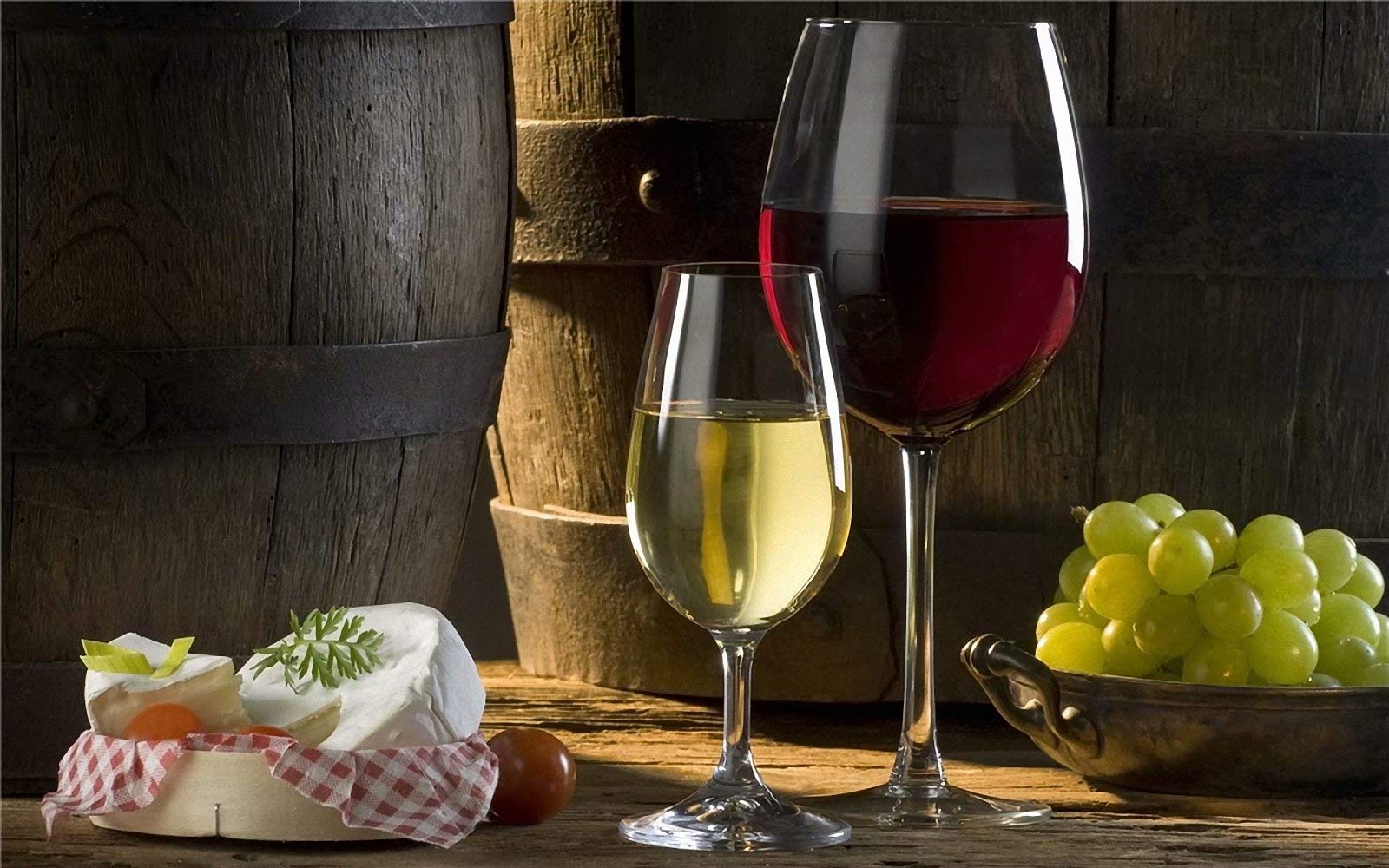 5D Diamond Painting Kit for Adults - Full Drill DIY Diamond Art with Red and White Wine Barrel & Grapes Design - Perfect for Home Decor, Stress Relief & Creative Gift Giving