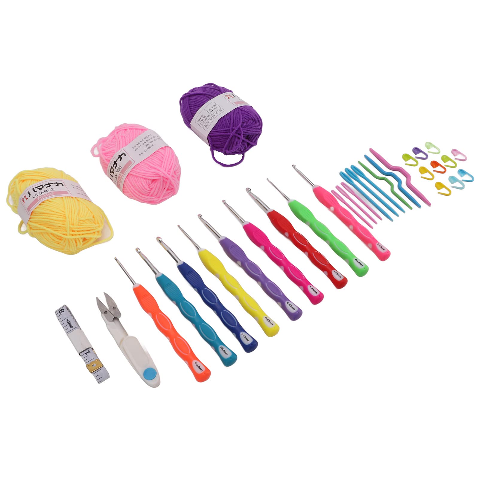 Professional Crochet Starter Kit for Beginners - Complete Knitting Set with Hooks, Yarn & Accessories - Perfect for DIY Home Decor, Gifts & Relaxation