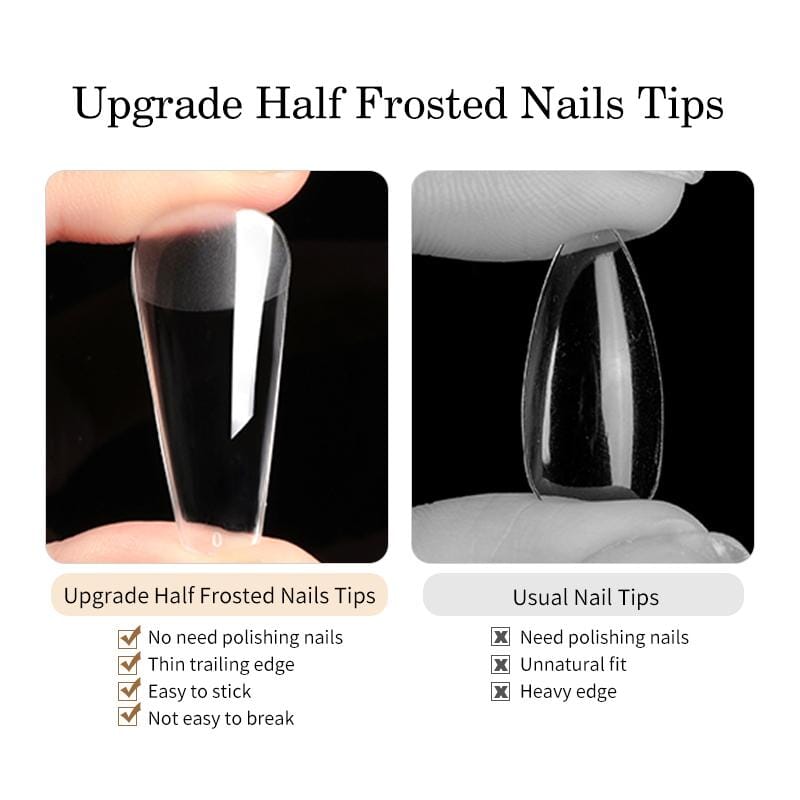 Clear Solid Nail Tips Gel - 5ml Professional Nail Extension Glue for Acrylic & Gel Nails - Perfect for Salon, Home Manicure & Nail Art DIY