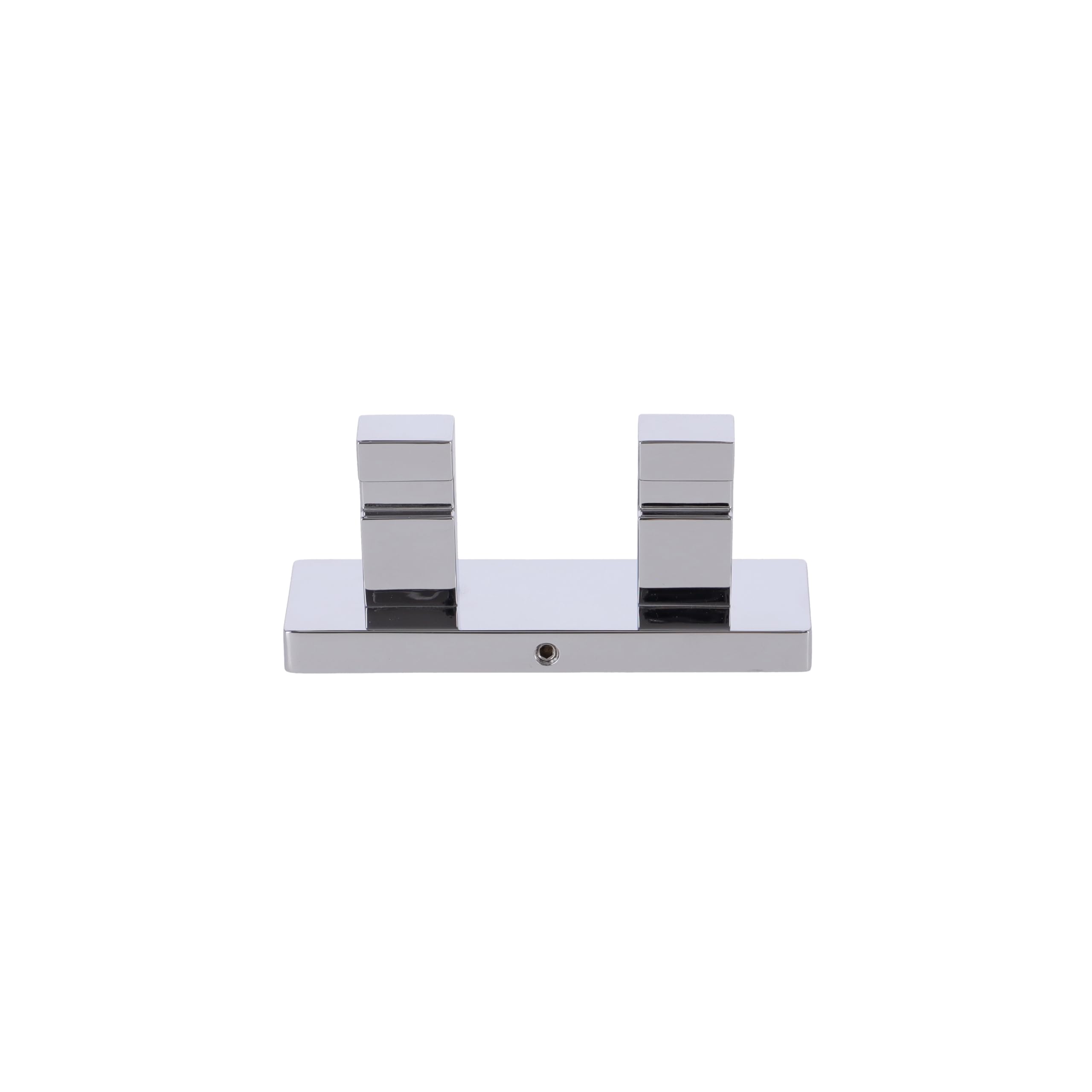 Lea Wall-Mounted Coat Rack - Double Hook Chrome-Plated (5 x 11 x 3 cm) - Perfect for Entryway, Bedroom & Bathroom Organization