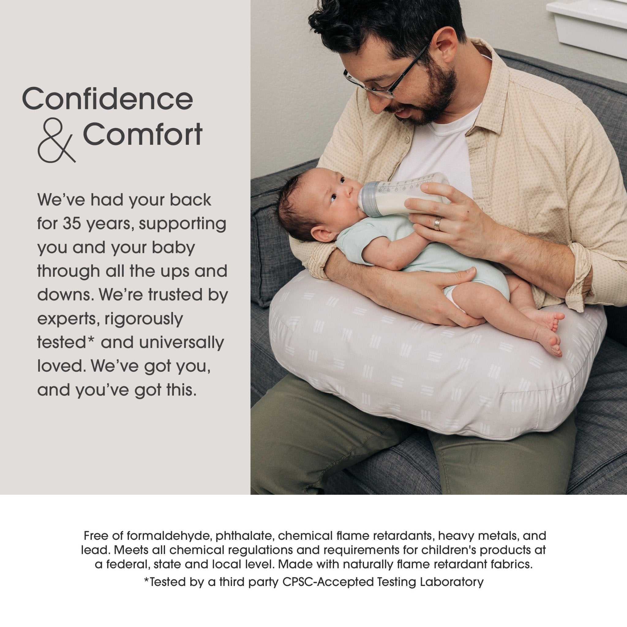 Boppy Original Nursing Pillow and Infant Support - Perfect for Breastfeeding, Bottle Feeding & Tummy Time - Soft, Comfortable & Ergonomic Design for Newborns & Babies
