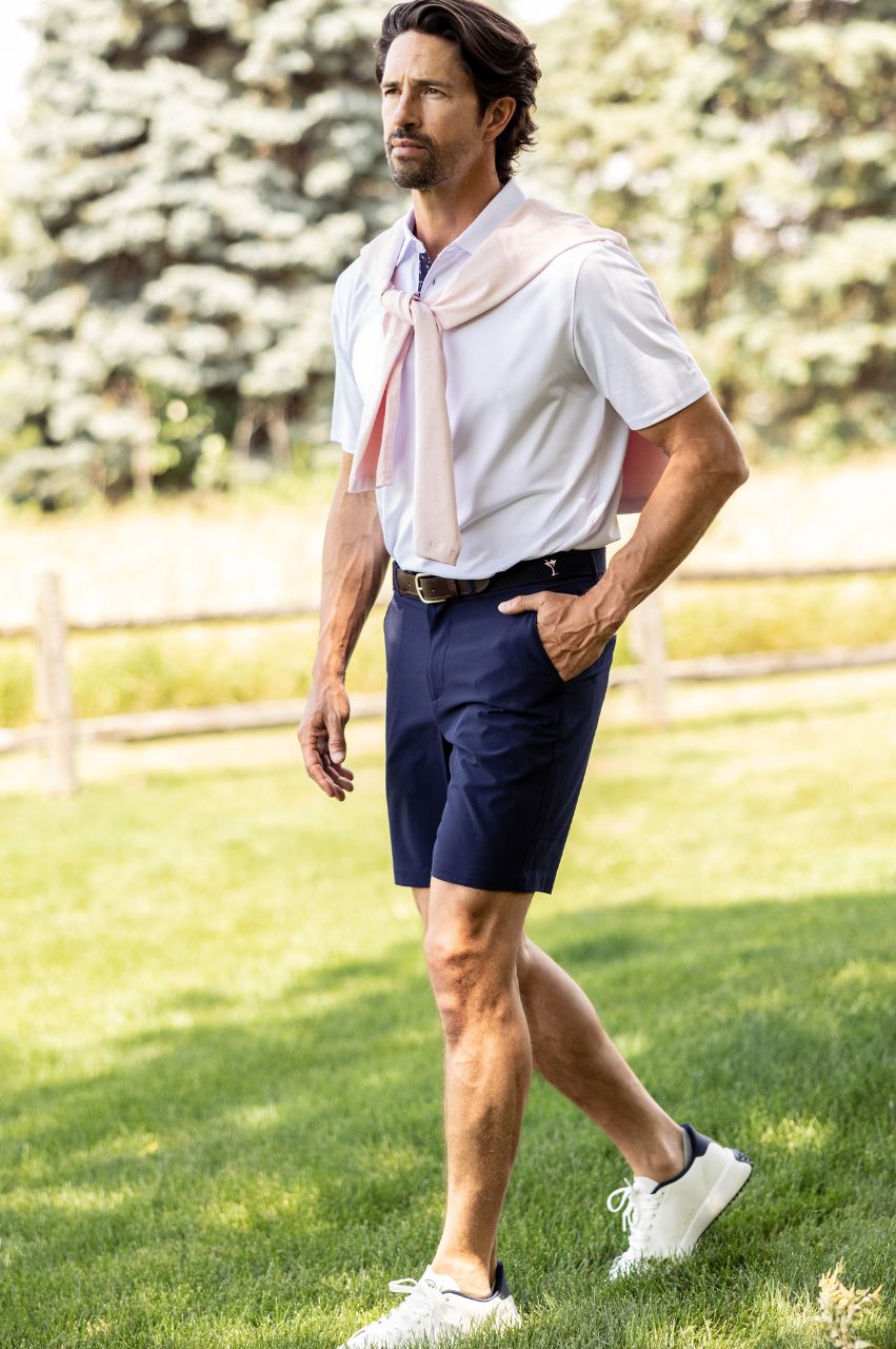 Men's Navy Performance Shorts - Quick-Dry, Lightweight & Breathable for Running, Gym & Outdoor Activities