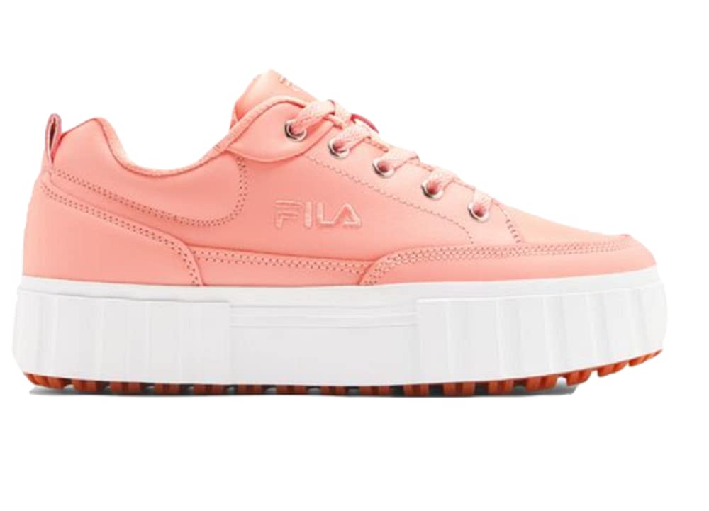 FILA Sandblast Low Sneakers for Women - Apricot Blush/White Casual Shoes | Lightweight Comfortable Walking Sneakers for Running, Gym, Workout & Everyday Wear