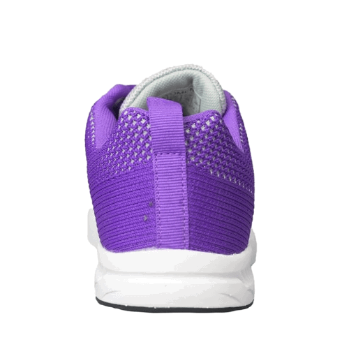 ELITE Women's Comfortable Lace-Up Bowling Shoes - Grey/Violet - Perfect for League Play, Casual Bowling & Tournaments