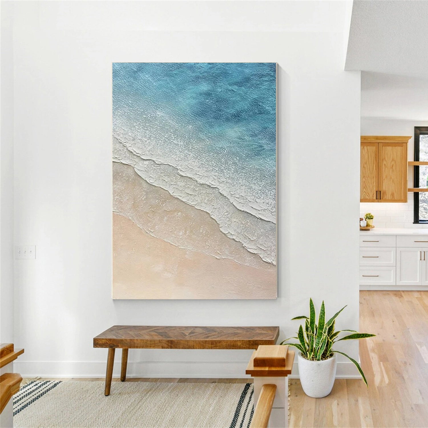 Ocean and Sky Painting #OS 248 - Handmade Canvas Wall Art for Home & Office Decor - Perfect for Living Room, Bedroom or Gift