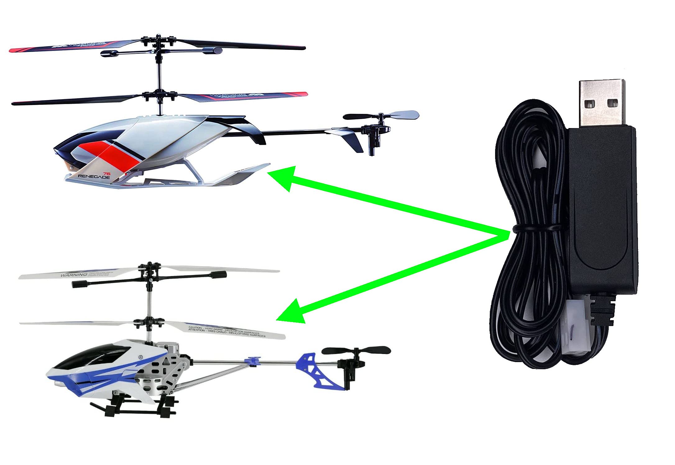 VLM Sky Rover Renegade & King Helicopters 3.7V Fast Charger - RC Helicopter Battery Charger for Kids & Adults - Perfect for Indoor Flying & Backyard RC Helicopter Adventures