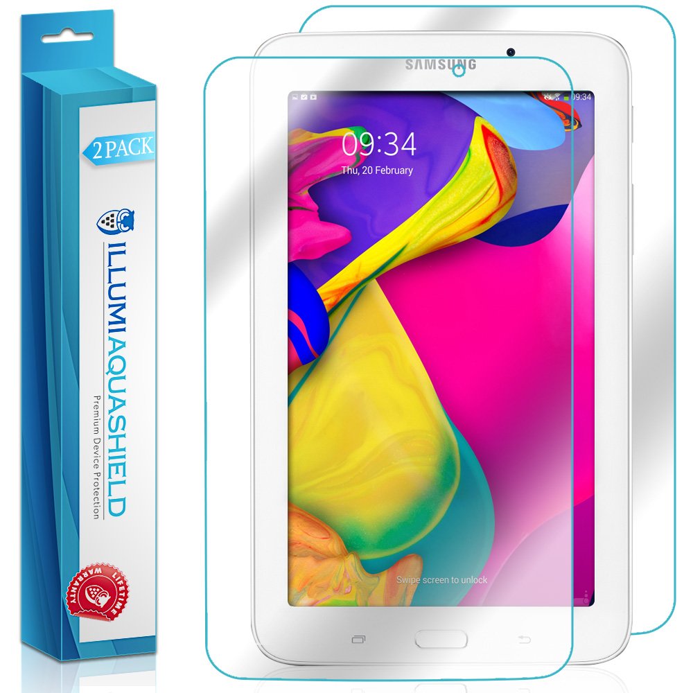 ILLUMI AquaShield HD Clear Screen Protector for Samsung Galaxy Tab E 7.0 (2-Pack) | Front & Back TPU Film | Bubble-Free Protection | Perfect for Work, Travel & Everyday Use