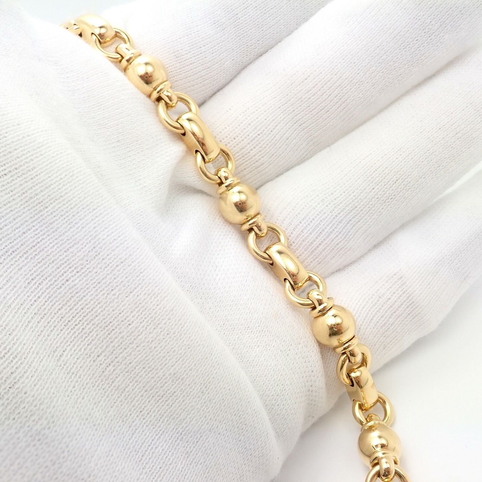 Authentic Vintage Chanel 18k Yellow Gold Classic Link Bracelet | Luxury Fashion Jewelry for Women | Perfect for Parties, Weddings & Special Occasions